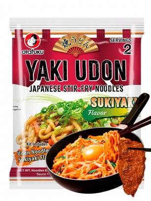 Fideos Yaki Udon Frescos | Salsa Sukiyaki Otafuku | 2 Raciones 420g.